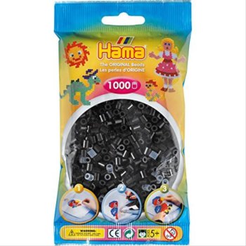 HAMA - Perlen Schwarz, 1.000 Stück