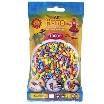 HAMA - Perlen Pastell gemischt, 1.000 Stück