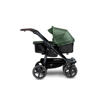 TFK - duo 2 - Zwillings/Geschwister-Kinderwagen OLIVE (Luftkammerreifen)