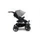 TFK - duo 2 - Zwillings/Geschwister-Kinderwagen PREMIUM-GRAU (Luftkammerreifen)