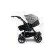 TFK - duo 2 - Zwillings/Geschwister-Kinderwagen PREMIUM-GRAU (Luftkammerreifen)