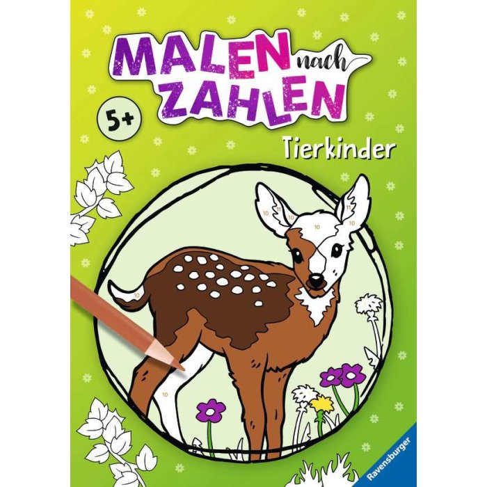 Ravensburger - Malbuch Malen nach Zahlen: Tierkinder, 3,99