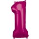 Amscan - Folienballon Pink Zahl 1 (5)