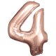 Amscan - Folienballon Rose Gold Zahl 4 (5)