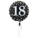 Amscan - Folienballon 18 Sparkling Birthday, Schwarz, Silber, Gold (5)