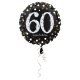 Amscan - Folienballon 60 Sparkling Birthday, Schwarz, Silber, Gold (5)