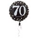 Amscan - Folienballon 70 Sparkling Birthday, Schwarz, Silber, Gold (5)