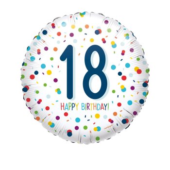 Amscan - Folienballon Konfetti 18 Happy Birthday (5)