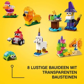 LEGO - Classic - 11013 Kreativ-Bauset mit durchsichtigen Steinen