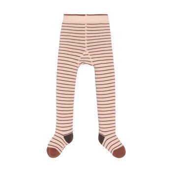 Lässig - Strumpfhose - Tights GOTS, Tiny Farmer, Striped Orange Beige Gr. 62-68 (A)