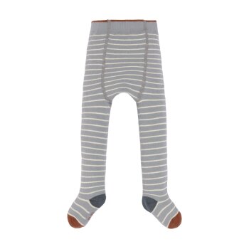 Lässig - Strumpfhose - Tights, Tiny Farmer, Striped Orange Grey White Gr. 86-92 (A)