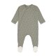 Lässig - Baby Schlafanzug mit Füßen GOTS - Pyjama Cozy Colors, Speckles olive Gr. 62-68 (A)