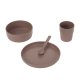 Lässig - Kindergeschirr Set (Teller - Schüssel - Becher - Löffel), Uni Choco (2)