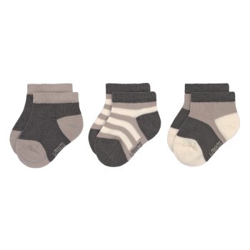 Lässig - Sneaker Socken Gr. 15-18 Anthrazit Taupe (A)