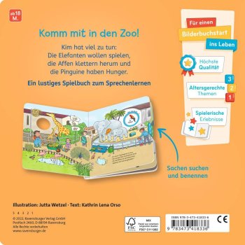 Ravensburger - Wo ist bloß…? Mein Zoo-Buch zum Sachen suchen