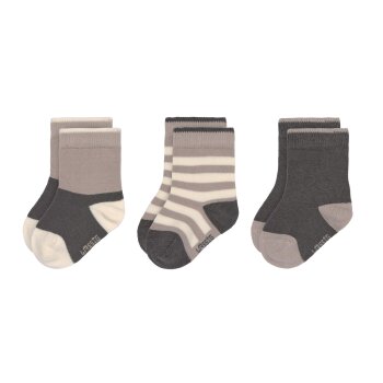 Lässig - Sneaker Socken Gr. 23-26 Anthrazit Taupe (A)