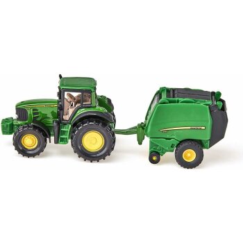 SIKU - John Deere Traktor mit Ballenpresse