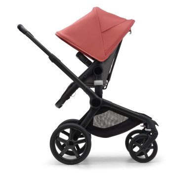 BUGABOO - Fox 5 Kinderwagen mit Liegewanne und Sitz CORE (SCHWARZ / GRAU-MELIERT / MORGENROT)