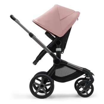 BUGABOO - Fox 5 Kinderwagen mit Liegewanne und Sitz CORE (GRAPHITE / MITTERNACHTSSCHWARZ / MORGENROSA)