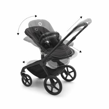 BUGABOO - Fox 5 Kinderwagen mit Liegewanne und Sitz CORE (GRAPHITE / MITTERNACHTSSCHWARZ / MORGENROSA)