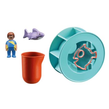 PLAYMOBIL - 1-2-3 - 70636 Wasserwirbelrad mit Babyhai