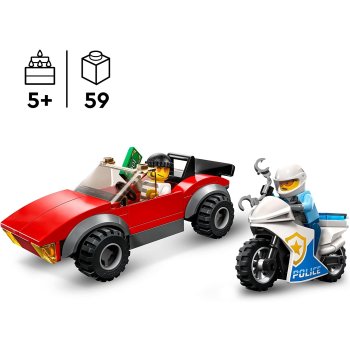 LEGO - City - 60392 Verfolgungsjagd mit dem Polizeimotorrad