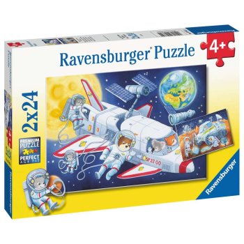 Ravensburger - Reise durch den Weltraum PUZZLE (2 x 24...