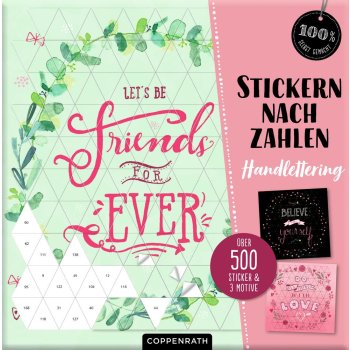 Coppenrath - Stickern nach Zahlen - Handlettering-Look...