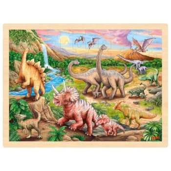 Goki - Einlegepuzzle Dinosaurierwanderung