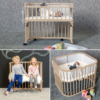 babybay - Beistellbett Midi NATUR-UNBEHANDELT