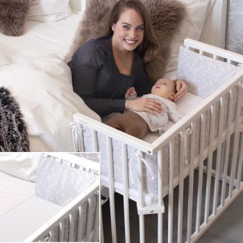 babybay - Beistellbett Midi WEISS-LACKIERT