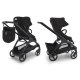 BUGABOO - Dragonfly Kinderwagen mit Liegewanne und Sitz (SCHWARZ / GRAU-MELIERT)