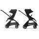 BUGABOO - Dragonfly Kinderwagen mit Liegewanne und Sitz (SCHWARZ / GRAU-MELIERT)