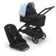 BUGABOO - Dragonfly Kinderwagen mit Liegewanne und Sitz (GRAPHIT / SCHWARZ / HIMMELBLAU)