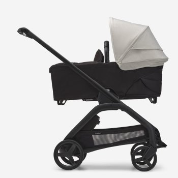 BUGABOO - Dragonfly Kinderwagen mit Liegewanne und Sitz (SCHWARZ / SCHWARZ / NEBELWEIß)