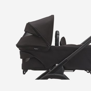 BUGABOO - Dragonfly Kinderwagen mit Liegewanne und Sitz (SCHWARZ / SCHWARZ / STURMBLAU)