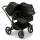 BUGABOO - Donkey 5 Duo Geschwister-Kinderwagen mit Liegewanne und Sitz CORE (SCHWARZ / MITTERNACHTSSCHWARZ)