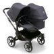 BUGABOO - Donkey 5 Duo Geschwister-Kinderwagen mit Liegewanne und Sitz CORE (GRAPHIT / STURMBLAU)