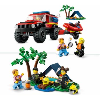 LEGO - City - 60412 Feuerwehrgeländewagen mit Rettungsboot