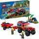 LEGO - City - 60412 Feuerwehrgeländewagen mit Rettungsboot