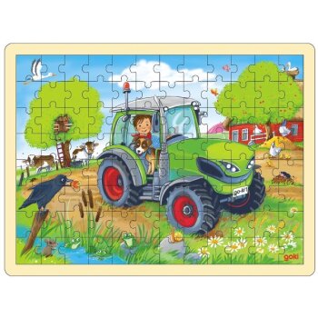Goki - Einlegepuzzle Traktor