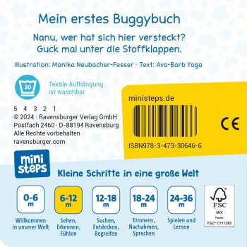 Ravensburger - ministeps - Mein erstes Buggybuch: Fühl mal! Erste Sachen