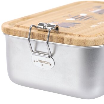 Lässig - Lunchbox Stainless Steel Bamboo Nature (N) (A)