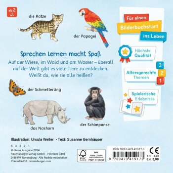 Ravensburger - Mein Bilder-Wörterbuch: Unsere Tiere