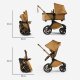 BUGABOO - Fox 5 Kinderwagen mit Liegewanne und Sitz Limited Edition Noir (BERNSTEIN)