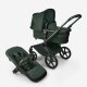 BUGABOO - Fox 5 Kinderwagen mit Liegewanne und Sitz Limited Edition Noir (MITTERNACHTSGRÜN)