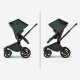 BUGABOO - Fox 5 Kinderwagen mit Liegewanne und Sitz Limited Edition Noir (MITTERNACHTSGRÜN)