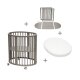 STOKKE - SLEEPI™ Mini V3 inkl. Umbausatz zum Kinderbett und Matratze HAZY GREY