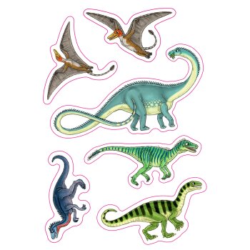 Coppenrath - Mini-Künstler - Meine ersten Stickerbilder "Einhorn/Dino/Tiere/Fahrzeuge", sort. (40)