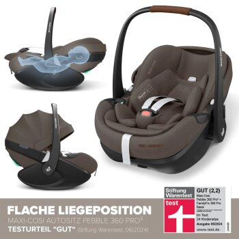 ABC-DESIGN - 3in1 Kinderwagen-Set Salsa 5 Air inkl. Babyschale Maxi Cosi Pebble 360 Pro 2 - nature